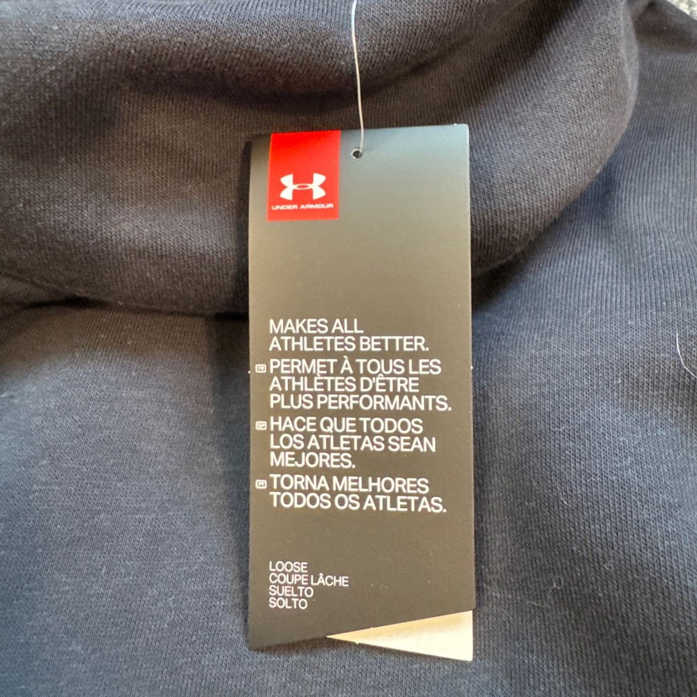 Under Armour Womens Rival Fleece Funnel Neck Hoodie Black 1331725-001 Small NWT - Picture 8 of 9